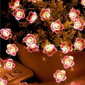 Floral String Lights - Pink and Yellow